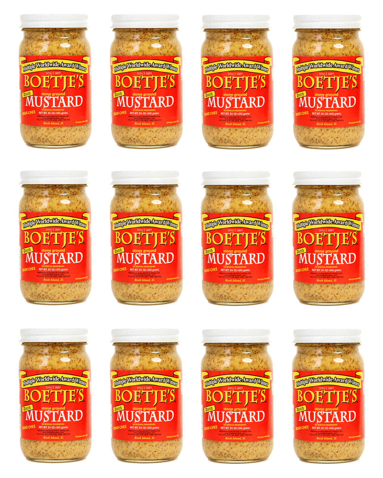 12pack Boetje’s Stone Ground Mustard Boetje Foods Inc.